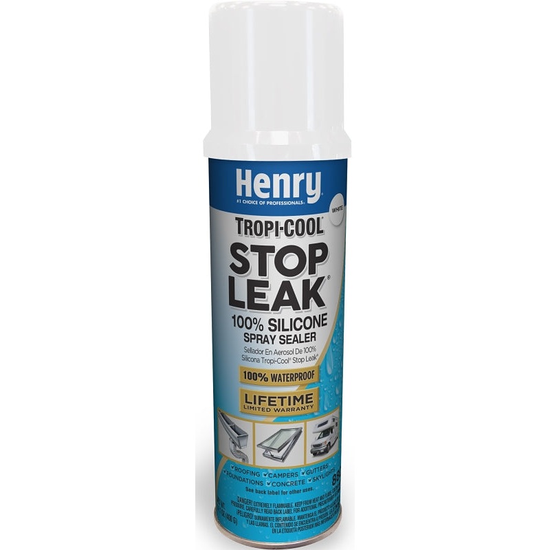 Henry 880 Tropi-Cool Series HE880W025 Silicone Spray Sealer, White, Liquefied Gas, 14.1 oz Canister