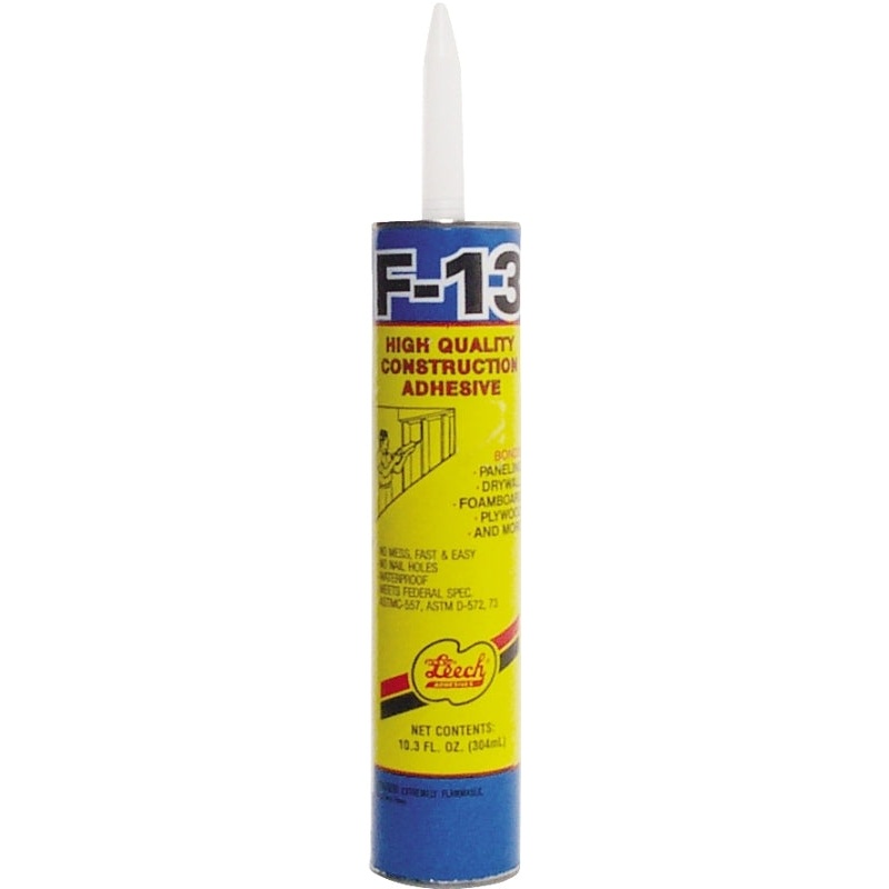 Leech Adhesives F13-36 Construction Adhesive, Tan, 10 oz Cartridge, Pack of 12