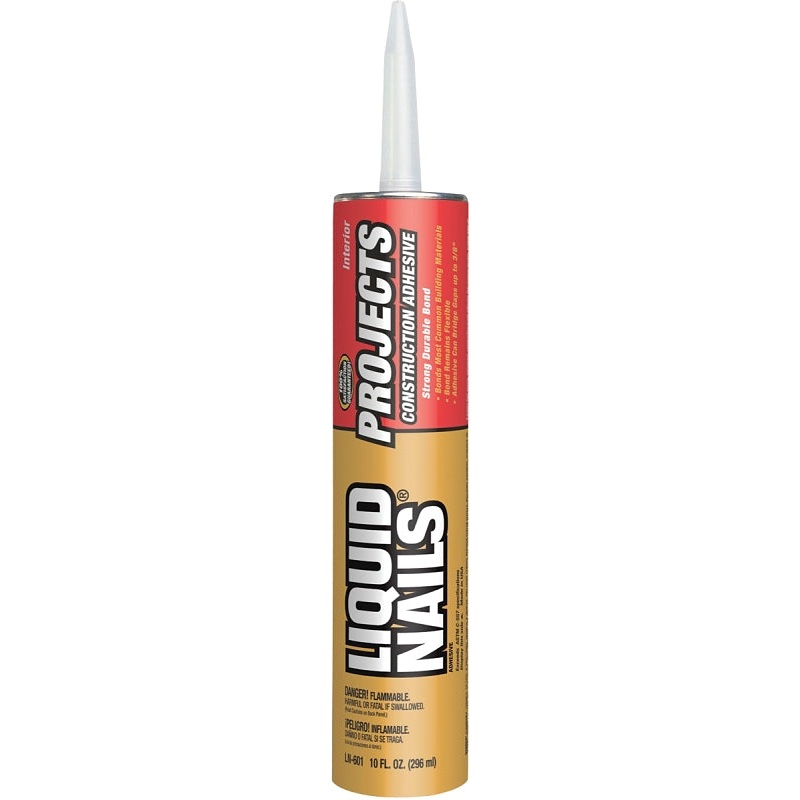 Liquid Nails LN-601 Project Construction Adhesive, Light Tan, 10 oz Cartridge, Pack of 24
