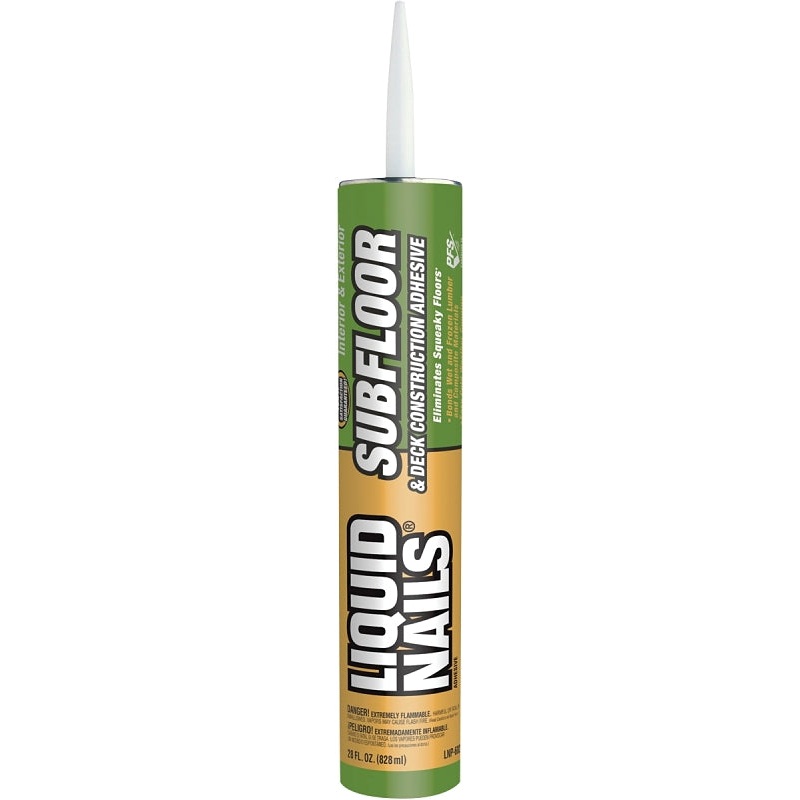 Liquid Nails LNP-602 Construction Adhesive, Light Tan, 28 oz Cartridge, Pack of 12