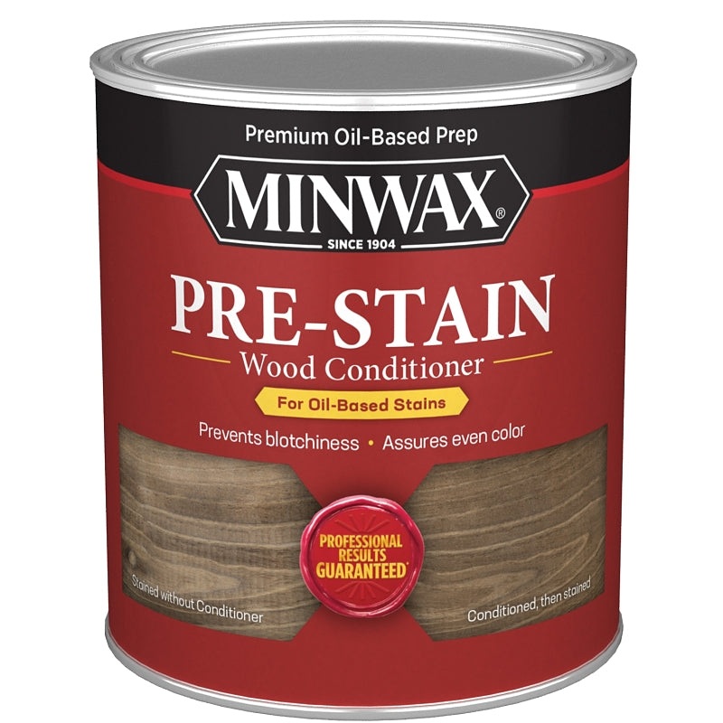 Minwax 61500444 Pre-Stain Wood Conditioner, 125 sq-ft Coverage Area, Clear, Liquid, 1 qt Can