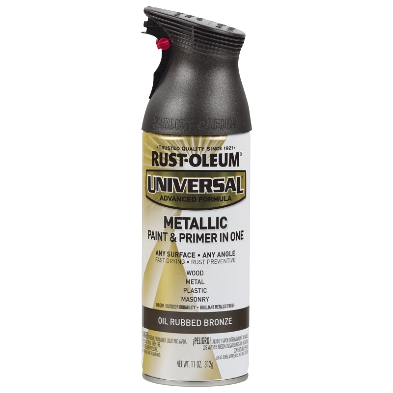 Rust-Oleum 249131 Metallic Spray Paint, Metallic, Oil-Rubbed Bronze, 11 oz, Can