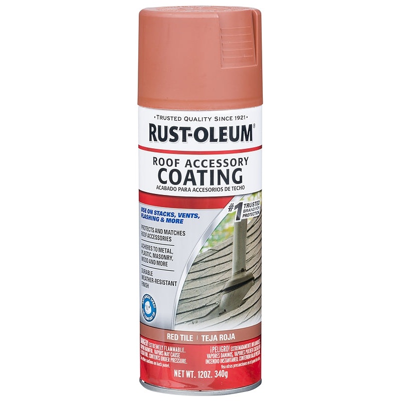 Rust-Oleum 313815 Roof Accessory Coating, Red Tile, 12 oz, Aerosol Can, Liquid