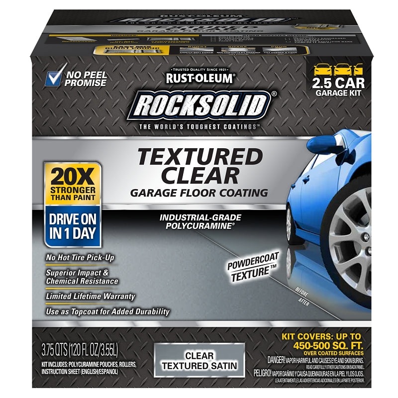 Rust-Oleum 317382 Floor Coating, Satin, Clear, 120 oz