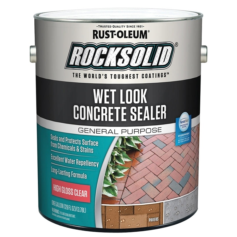 Rust-Oleum 317927 Concrete Sealer, Clear, Liquid, 1 gal, Pack of 2