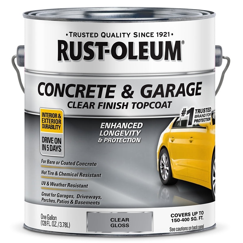 Rust-Oleum 320202 Floor Coating, Gloss, Clear, 1 gal, Pack of 2