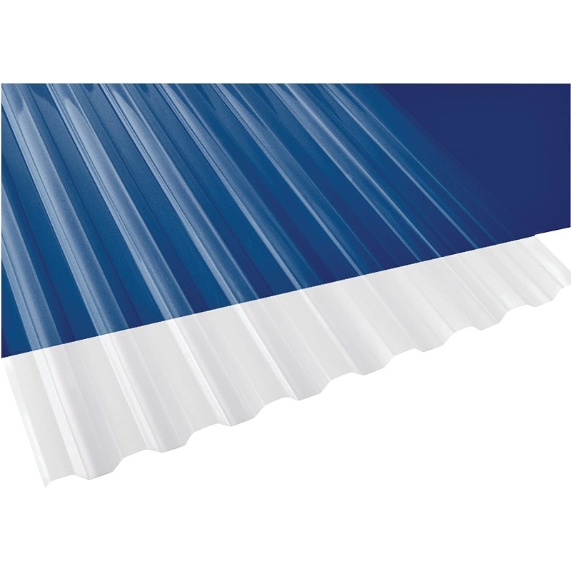 Suntuf 101699 Corrugated Panel, 12 ft L, 26 in W, Greca 76 Profile, 0.032 Thick Material, Polycarbonate, Clear, Pack of 10