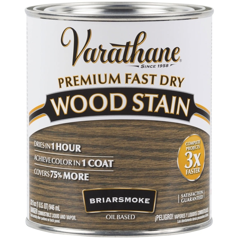 Varathane 313608 Wood Stain, Briar Smoke, Liquid, 1 qt, Can