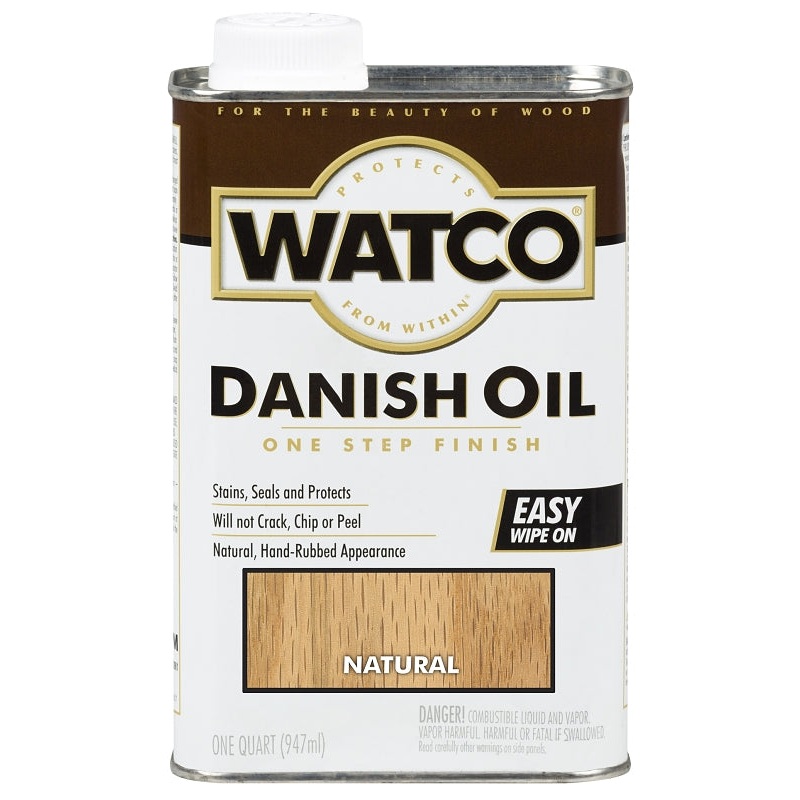 Watco A65741 Danish Oil, Natural, Liquid, 1 qt, Can