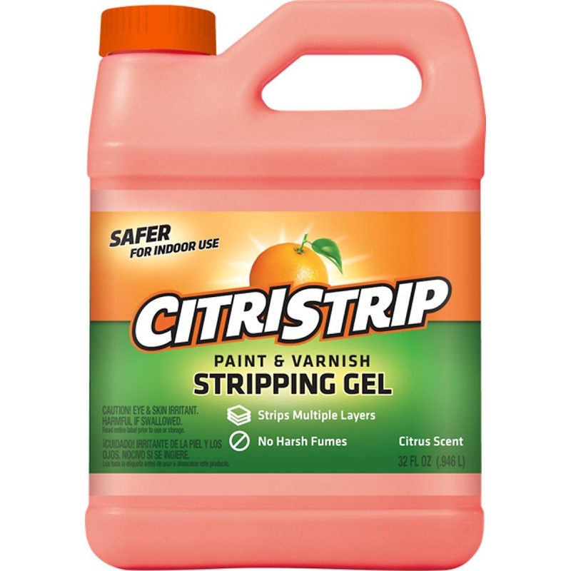 Citristrip QCSG801 Paint and Varnish Stripping Gel, Orange, 1 qt, Bottle, Liquid