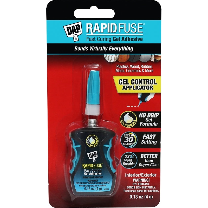 DAP RapidFuse 7079800179 Fast Curing Gel with Gel Control Applicator, Clear, Pack of 6