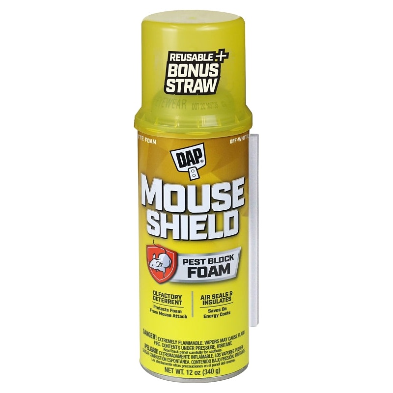 DAP Touch ‘n Foam Mouse Shield Series 7565012506 Pest Block Foam Sealant, Cream, 12 oz Can