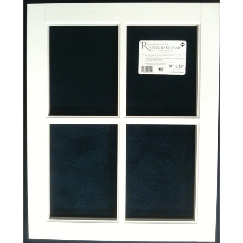 Duo-Corp Renaissance 2025BS Series Barn Sash Window, 25 in H x 20 in W Window Size, Vinyl Frame, Pack of 3
