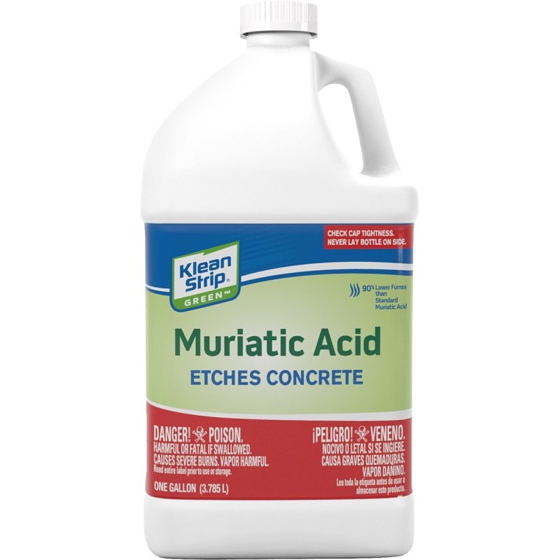 Klean Strip GKGM75006 Safer Muriatic Acid, Liquid, Slight Pungent, Pungent, 1 gal, Can, Pack of 4