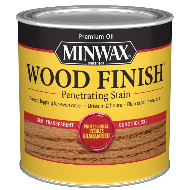 Minwax 223104444 Wood Stain, Gunstock, Liquid, 0.5 pt, Can