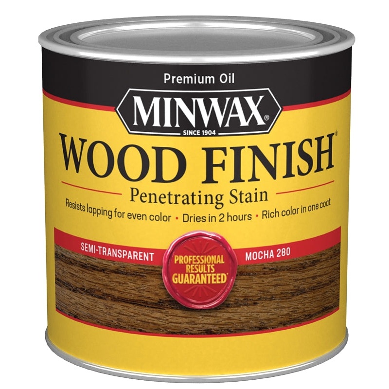 Minwax 227194444 Interior Wood Stain, Mocha, Liquid, 1/2 pt