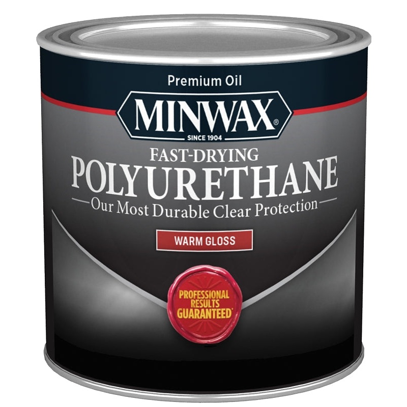 Minwax 230004444 Polyurethane, Oil Base, Clear, Gloss, Liquid, 0.5 pt Can, 0.87 Specific Gravity