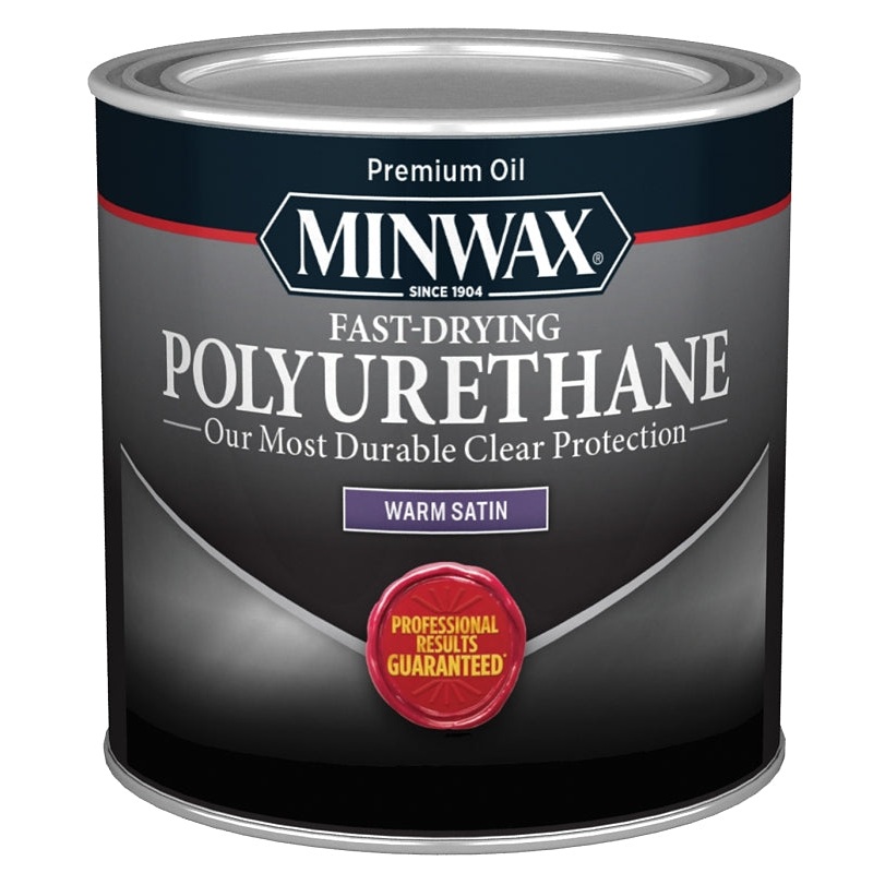 Minwax 230104444 Polyurethane, Oil Base, Clear, Liquid, 0.5 pt Can