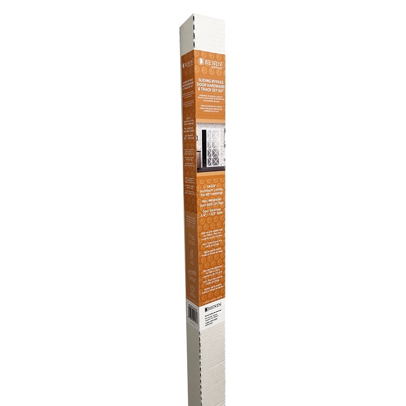 Renin BP210K-06000-AL Door Hardware and Track Set, 60 in L Track, Aluminum