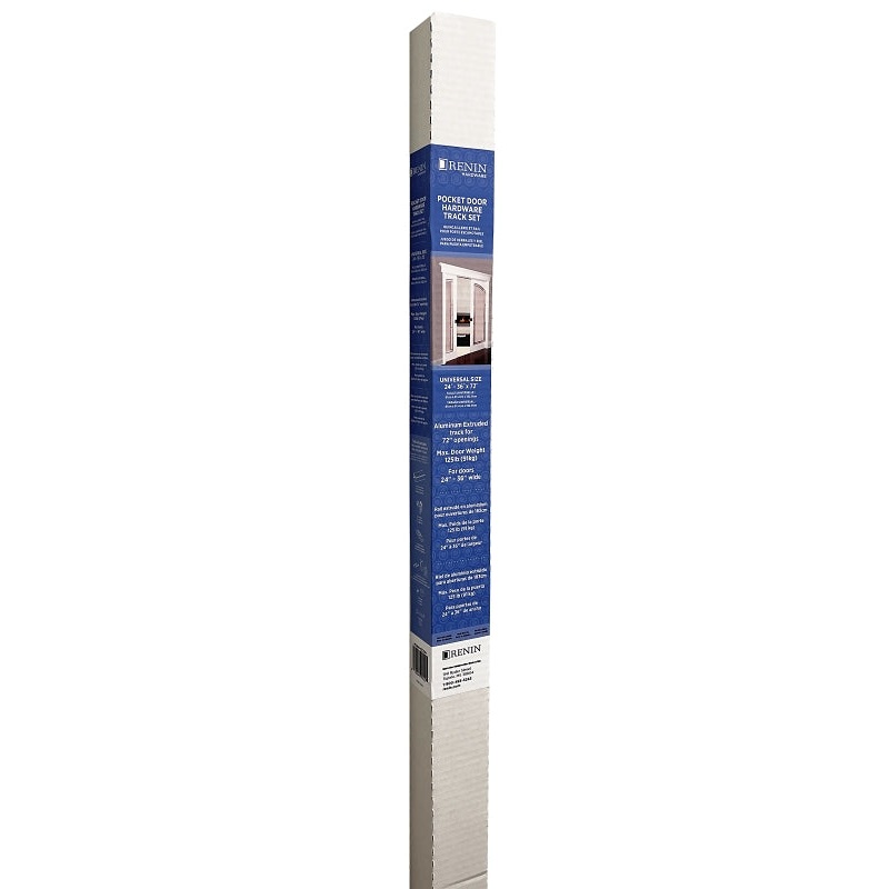 Renin PD100-07200-AL Pocket Door Hardware Track Set, Aluminum, 36 in W, 72 in H