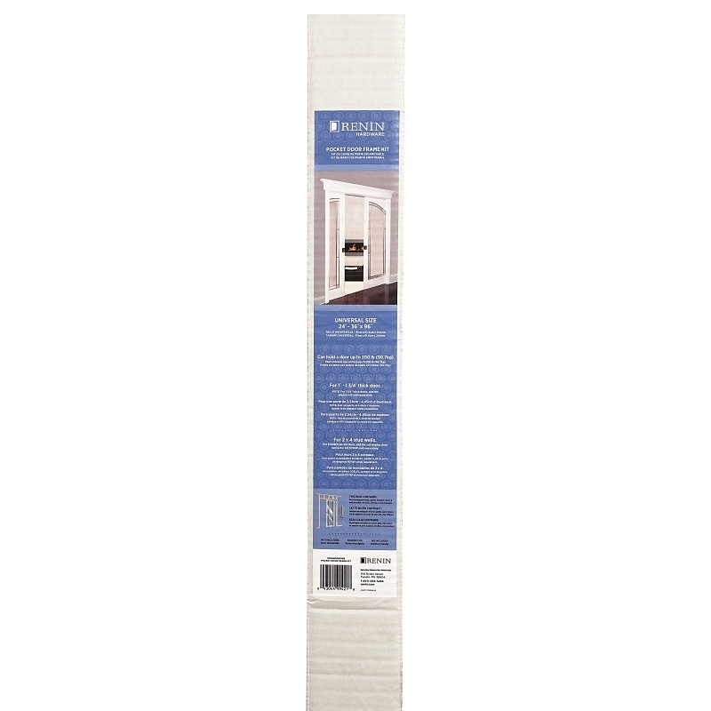 Renin PD3080MKDBB Pocket Door Frame Kit, 36 in W, 96 in H, Commercial Grade