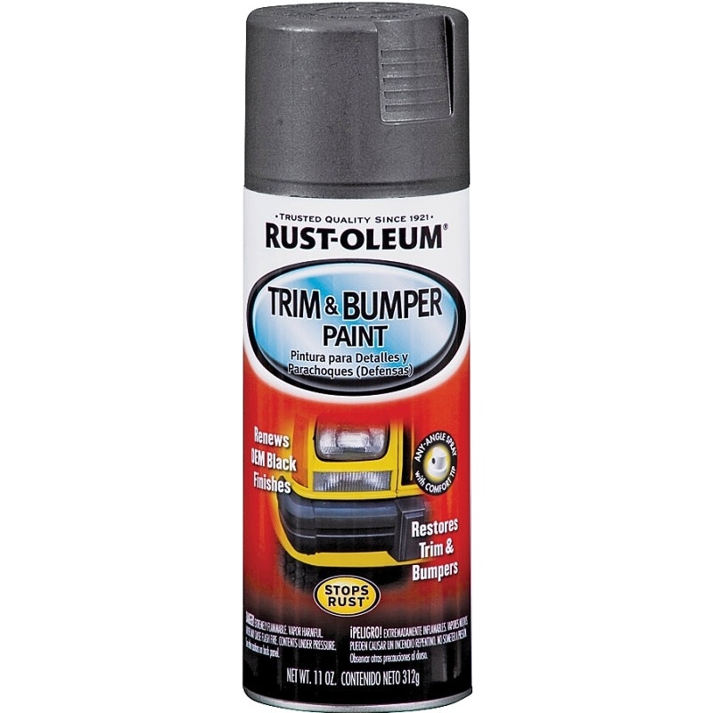 Rust-Oleum 251574 Trim and Bumper Paint, Matte, Black, 11 oz, Aerosol Can