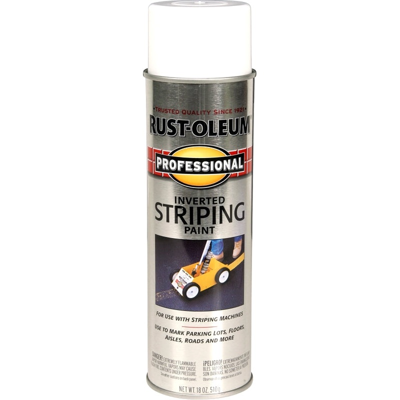 Rust-Oleum 2593838 Inverted Marking Spray Paint, White, 18 oz, Can
