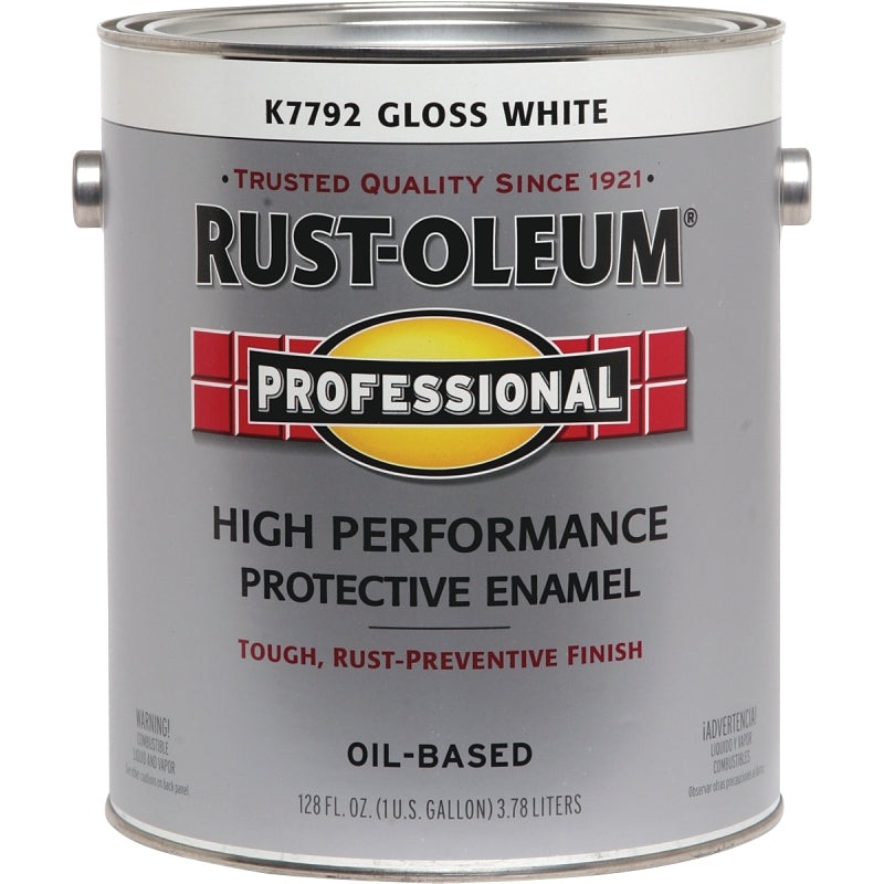 RUST-OLEUM PROFESSIONAL K7792402 Protective Enamel, Gloss, White, 1 gal Can, Pack of 2