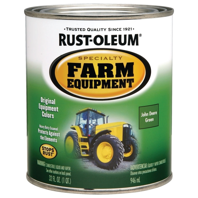 RUST-OLEUM SPECIALTY 7435502 Farm Equipment Enamel, Green, 1 qt Can