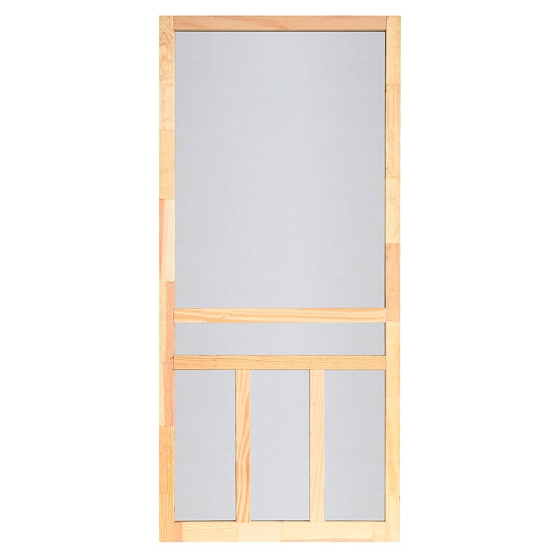 Screen Tight Creekside WCRC36 Series Screen Door, 36 in W Opening, 80 in H Opening, Wood Frame, Left, Right, Natural, Pack of 2