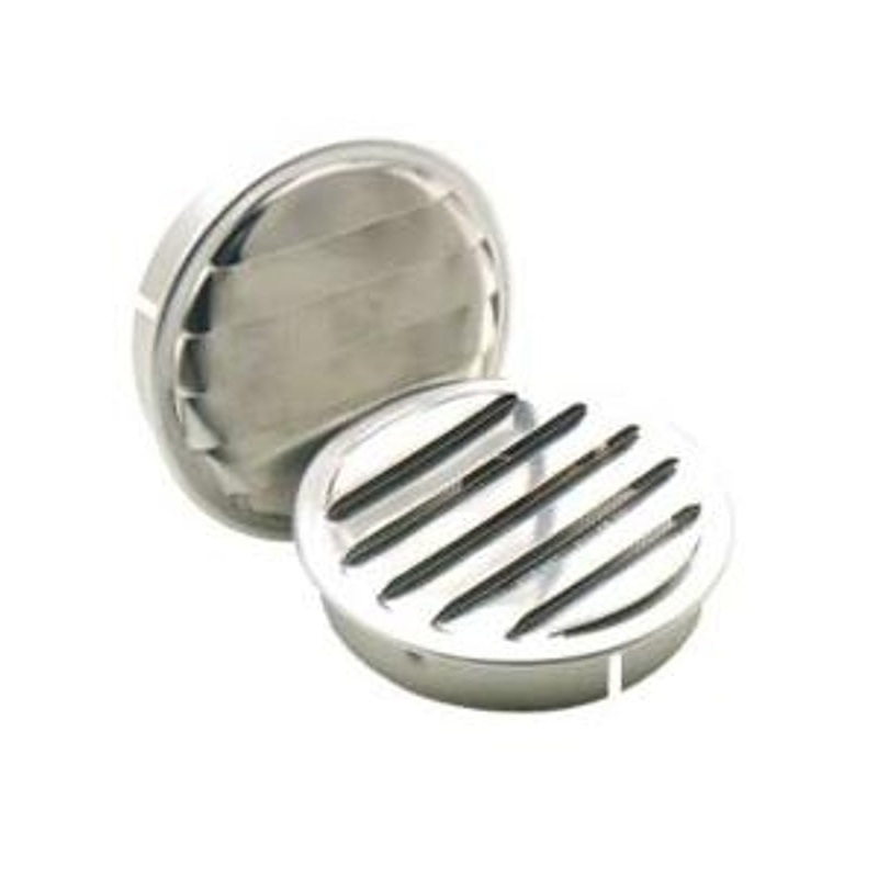Duraflo 61RAA30D Mini Louvers Vent, 3-1/2 in Dia, Round, Aluminum, Mill