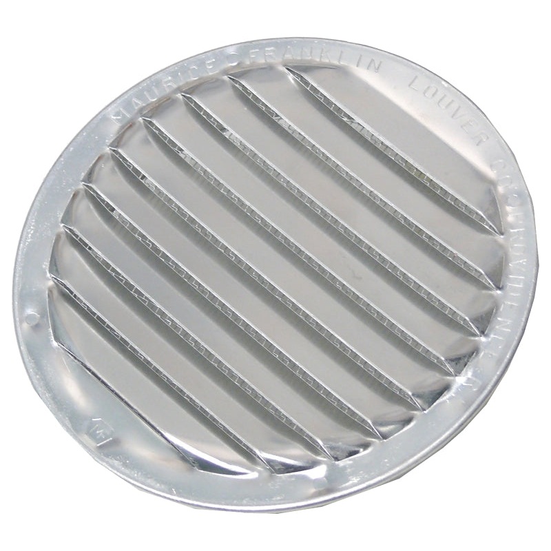 Duraflo 61RAA40D Mini Louvers Vent, 4.59 in Dia, Round, Aluminum, Mill