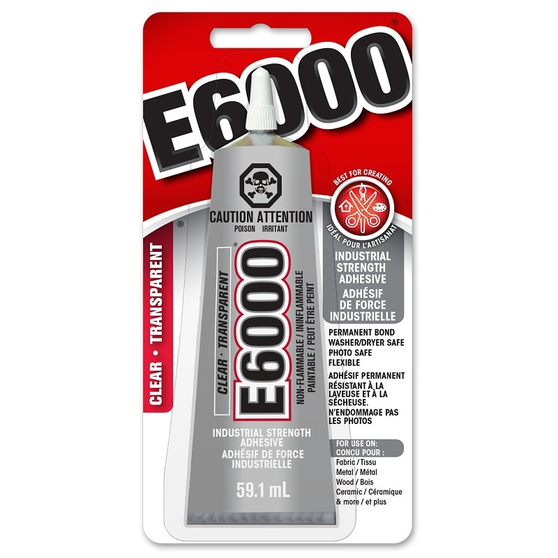E6000 237041 Craft Adhesive, Clear, 2 oz, Pack of 6