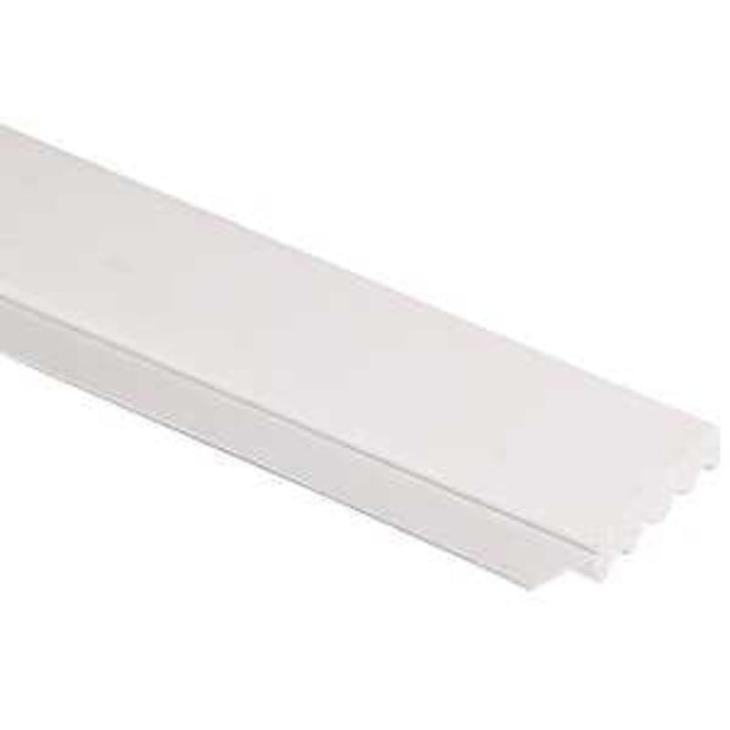 Inteplast Group 236007706 Garage Weatherstrip, 2 in W, 7/16 in Thick, 7 ft L, PVC, White, Pack of 15