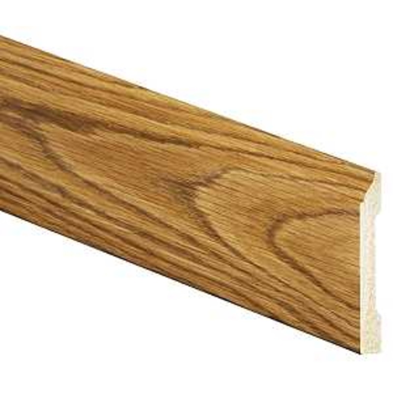 Inteplast Group 46320800802 Baseboard Moulding, 8 ft L, 3.44 in W, 1/2 in Thick, Polystyrene, Ultra Oak, Pack of 14