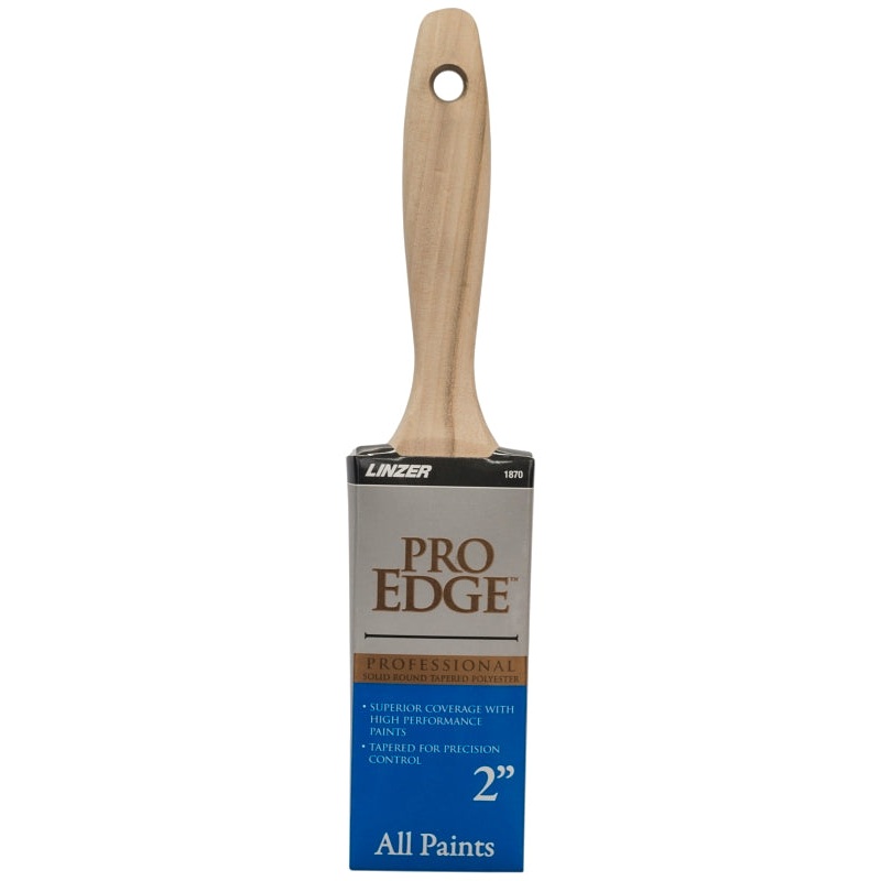 Linzer 1870-2 Paint Brush, 2 in W, Nylon/Polyester Bristle, Beavertail Handle
