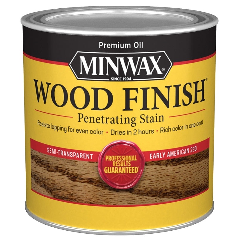 Minwax 223004444 Wood Stain, Early American, Liquid, 0.5 pt, Can