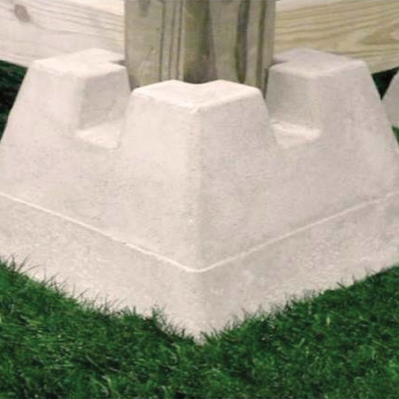 Natural Concrete HBLK Deck Pier Block, 290 mm L, 190 mm W, 8-1/2 in H, Concrete, Pack of 80