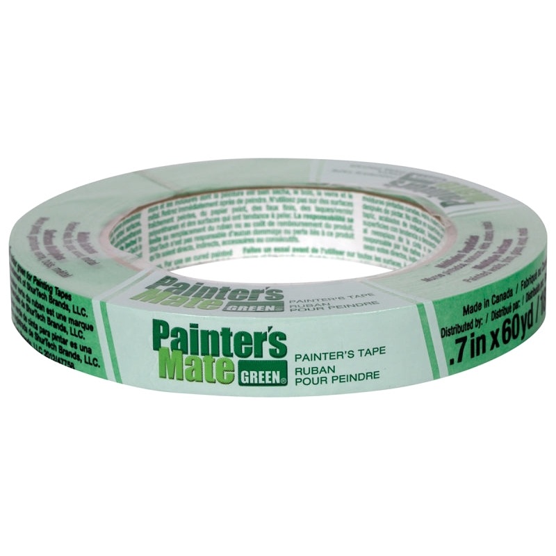Painter’s Mate 671394 Painter’s Tape, 60 yd L, 0.7 in W, Green