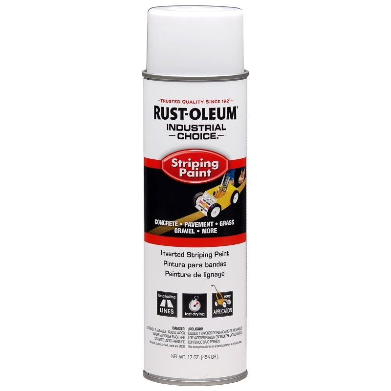 Rust-Oleum 1691838 Inverted Marking Spray Paint, Flat/Matte, White, 18 oz, Can