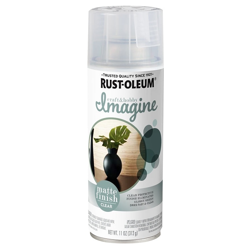Rust-Oleum 358026 Top Coat Spray Paint, Matte Clear, 11 oz, Can
