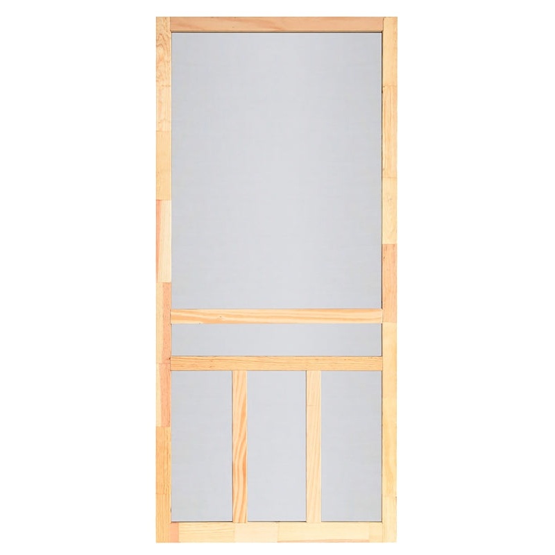 Screen Tight Creekside WCRC30 Series Screen Door, 30 in W Opening, 80 in H Opening, Wood Frame, Left, Right, Natural, Pack of 2