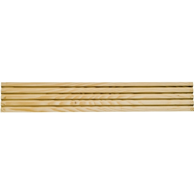 Waddell RFC27 Moulding, 2-1/4 in W, Casing, Fluted Profile, Pine, Pack of 10