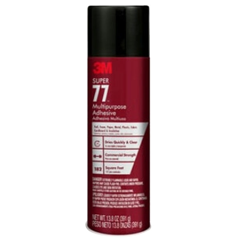 3M Super 77-DSC Multi-Purpose Spray Adhesive, Colorless, 13.8 oz Aerosol Can