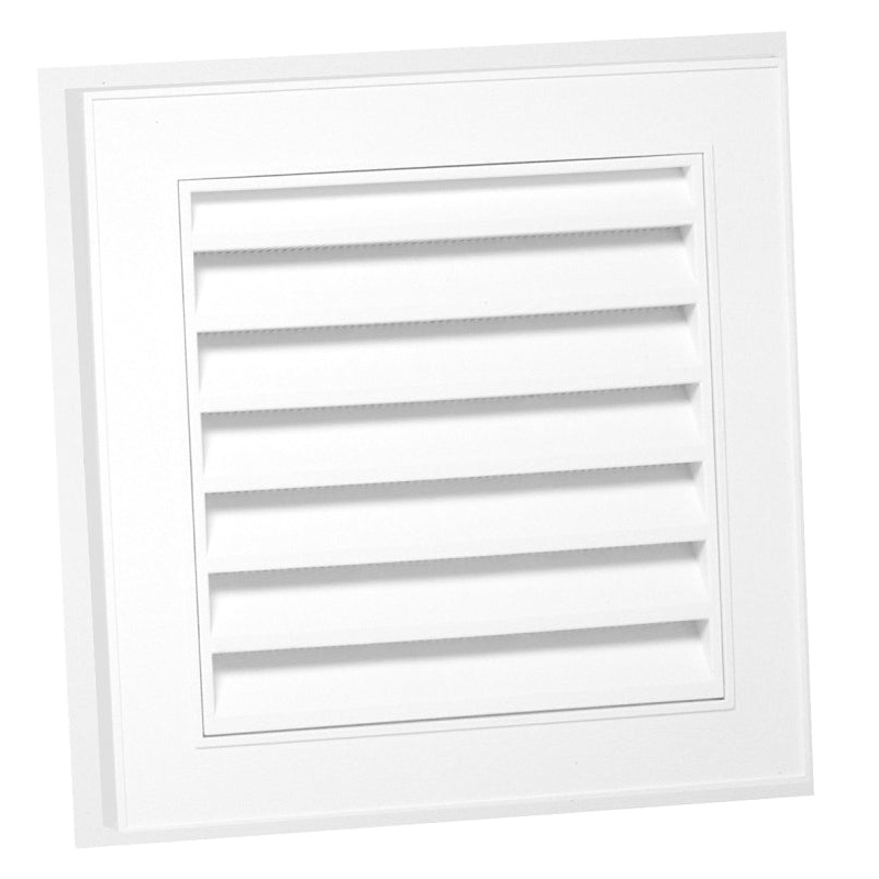 Duraflo 626043-00 Gable Vent, 15.154 in L, 15.154 in W, Polypropylene, White