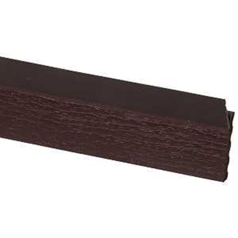 Gossen 236009707 Garage Door Weatherstrip, 2 in W, 7/16 in Thick, 9 ft L, PVC, Brown, Pack of 15
