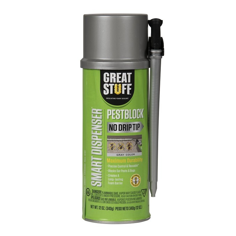 Great Stuff 99112809 Smart Dispenser Pestblock, Gray, 12 oz, Can