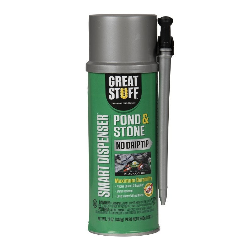Great Stuff 99112849 Pond and Stone Insulating Foam Sealant, Black