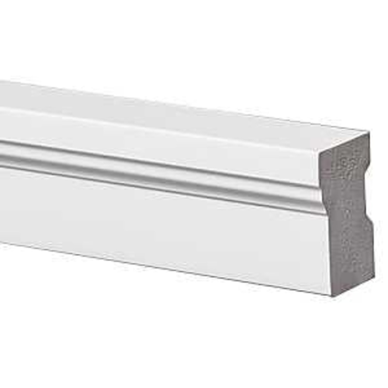 Inteplast 063508009866 Brickmould 8 ft, White, Pack of 6