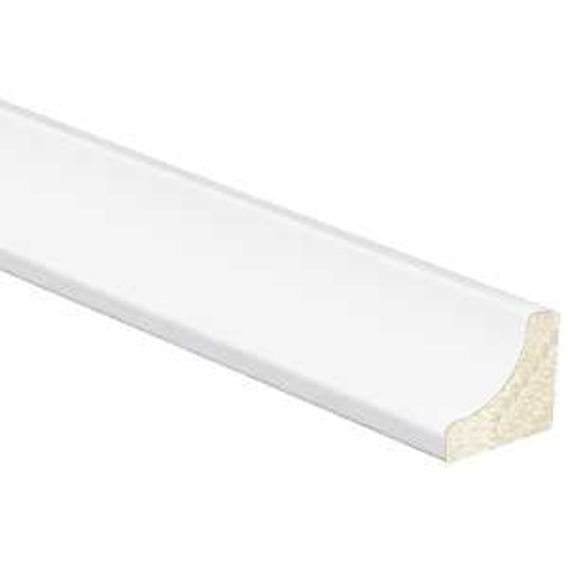 Inteplast Group 100 91000800032 Cove Moulding, 8 ft L, 11/16 in W, Polystyrene, Crystal White, Pack of 25